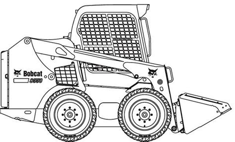 bobcat skid steer drawing|bobcat skid steer coloring pages.